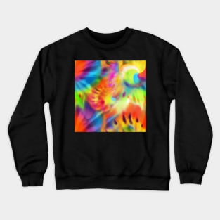 Tie-dye hippy rainbow psychedelic flower child free spirit bright and pretty pattern Crewneck Sweatshirt